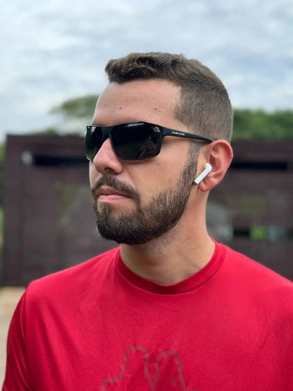 Men's Black Polarized Sports Sunglasses