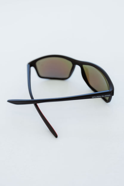 Men's Polarized Black and Blue Sports Sunglasses