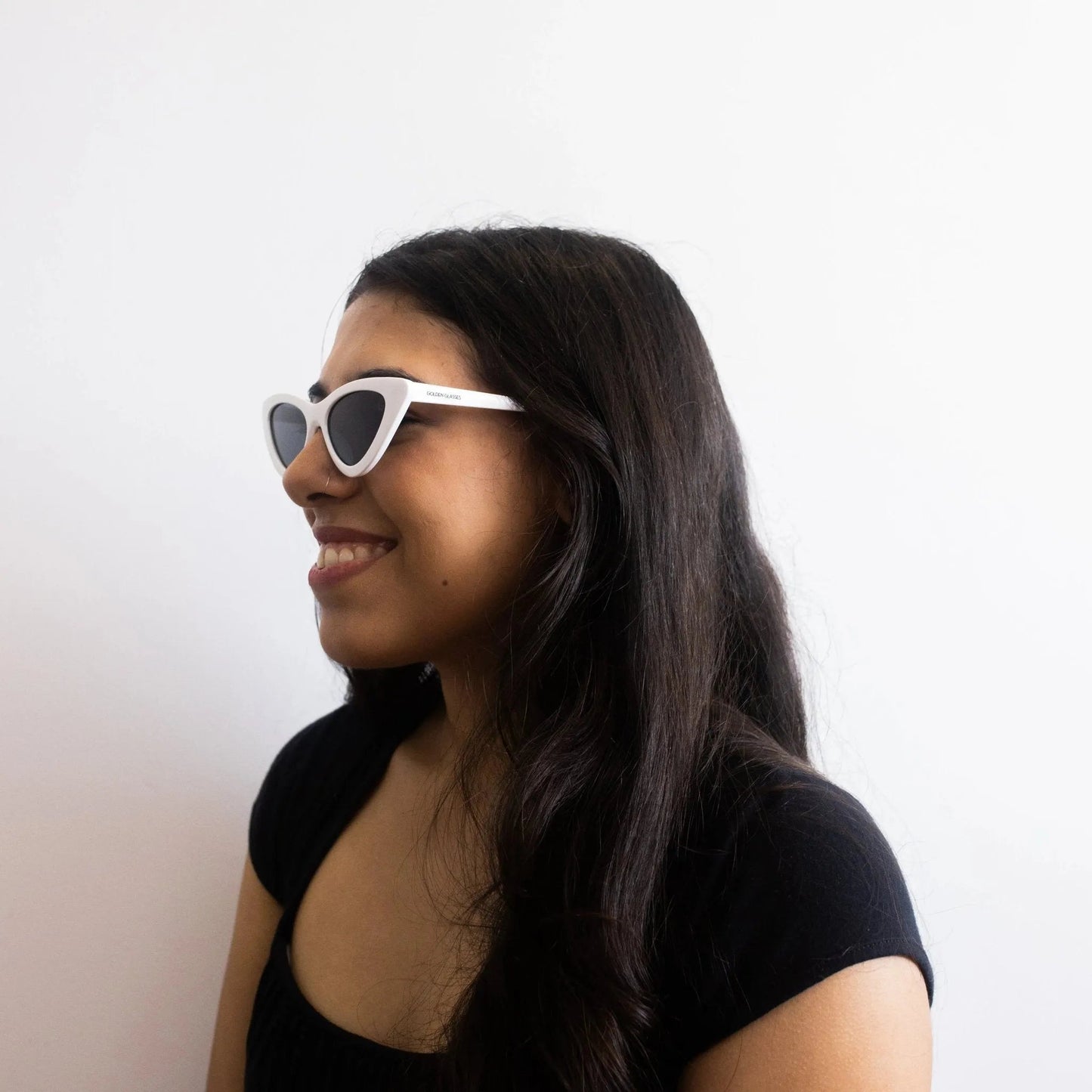 Women's White Cat Eye Sunglasses