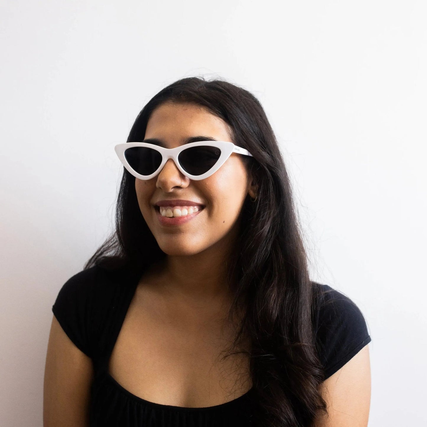 Women's White Cat Eye Sunglasses