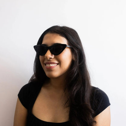 Women's Black Cat Eye Sunglasses