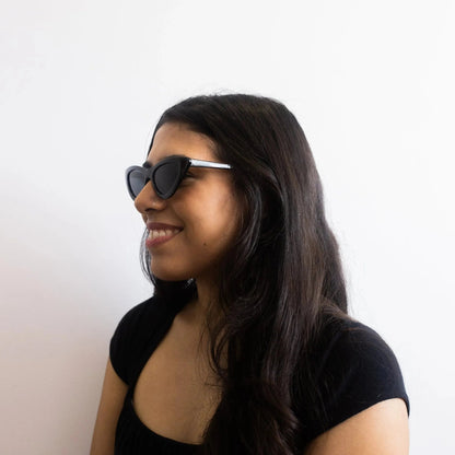 Women's Black Cat Eye Sunglasses