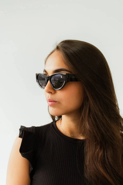 Women's Black Charm Sunglasses