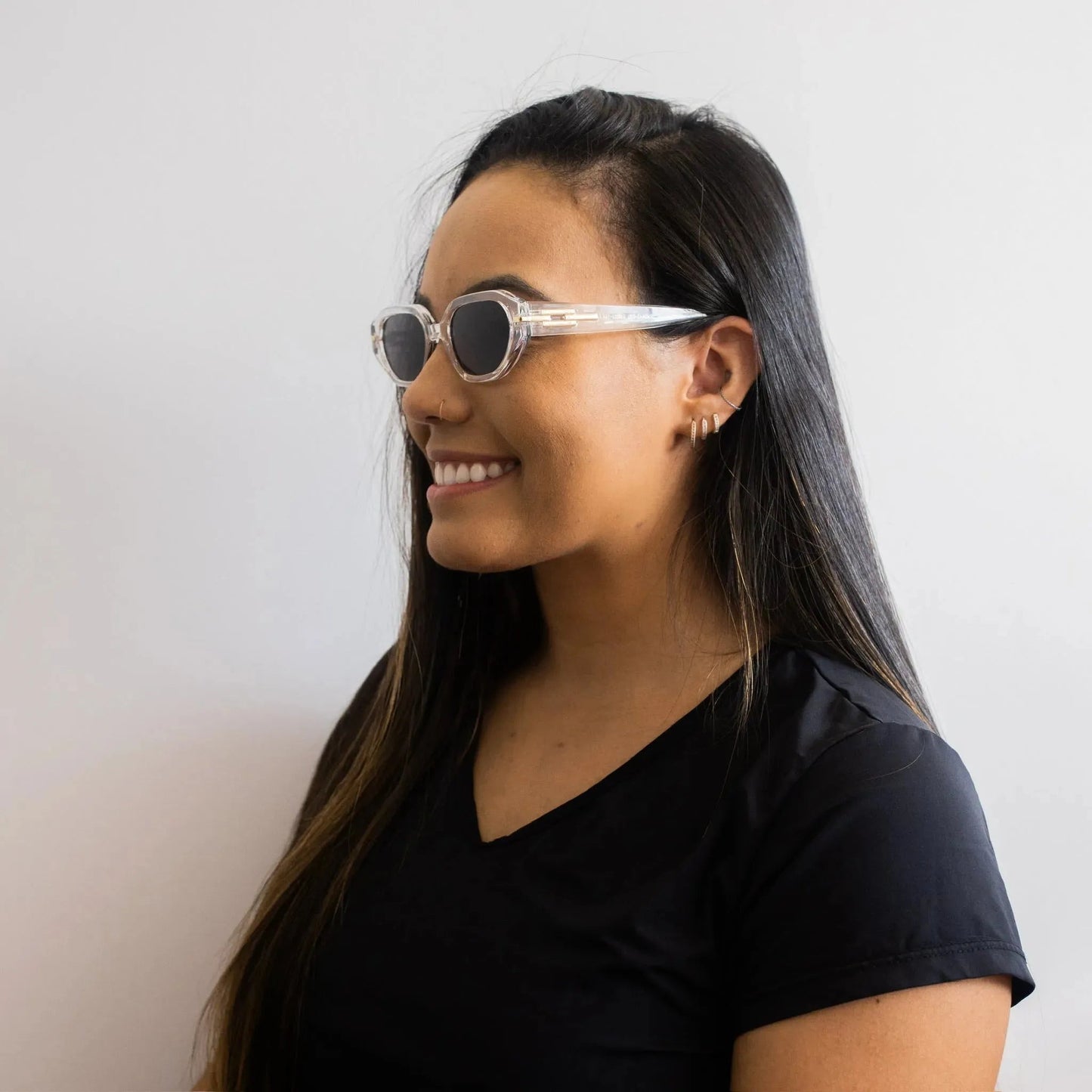 Women's Transparent Crystal Sunglasses