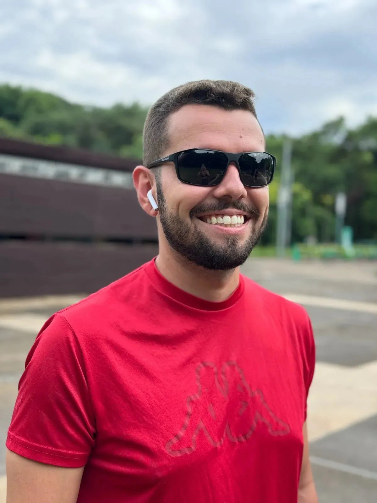 Men's Black Polarized Sports Sunglasses