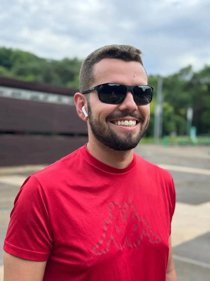 Men's Black Polarized Sports Sunglasses